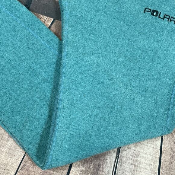 Vintage Polaris Polartec Blue Teal Fleece Sweatpants Snowmobile USA RARE Size M - Picture 3 of 13